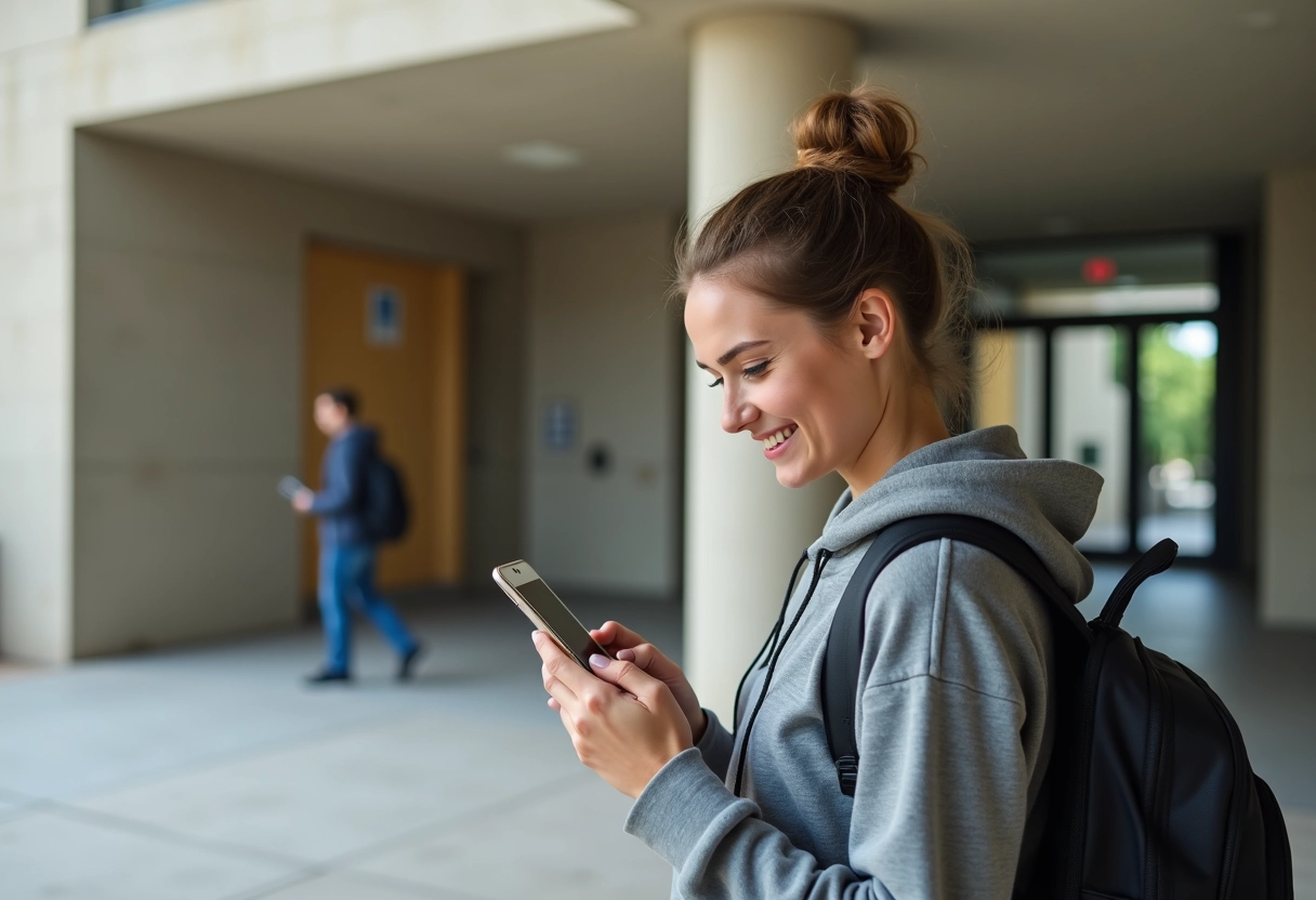 Jeune femme devant l