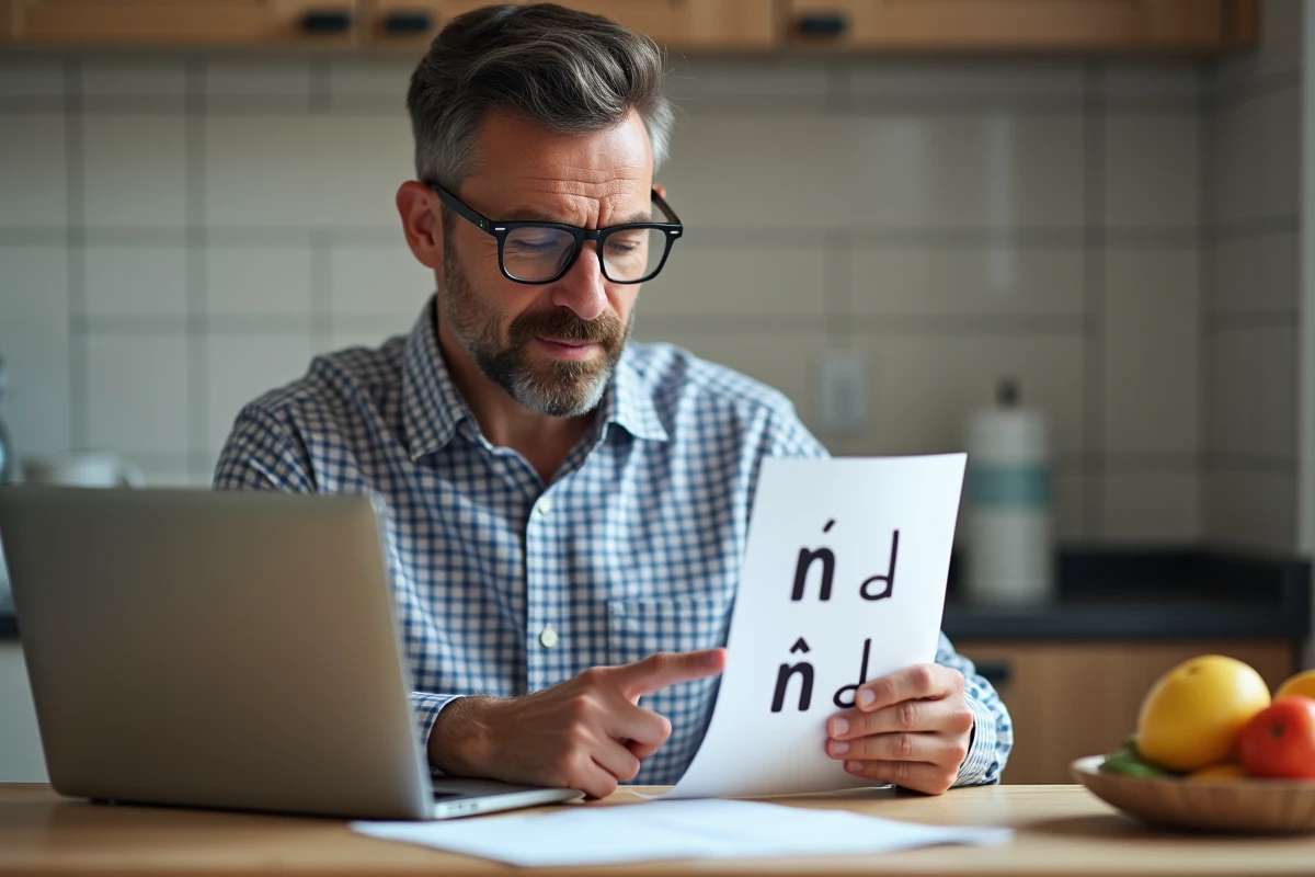 Homme avec lunettes apprend l