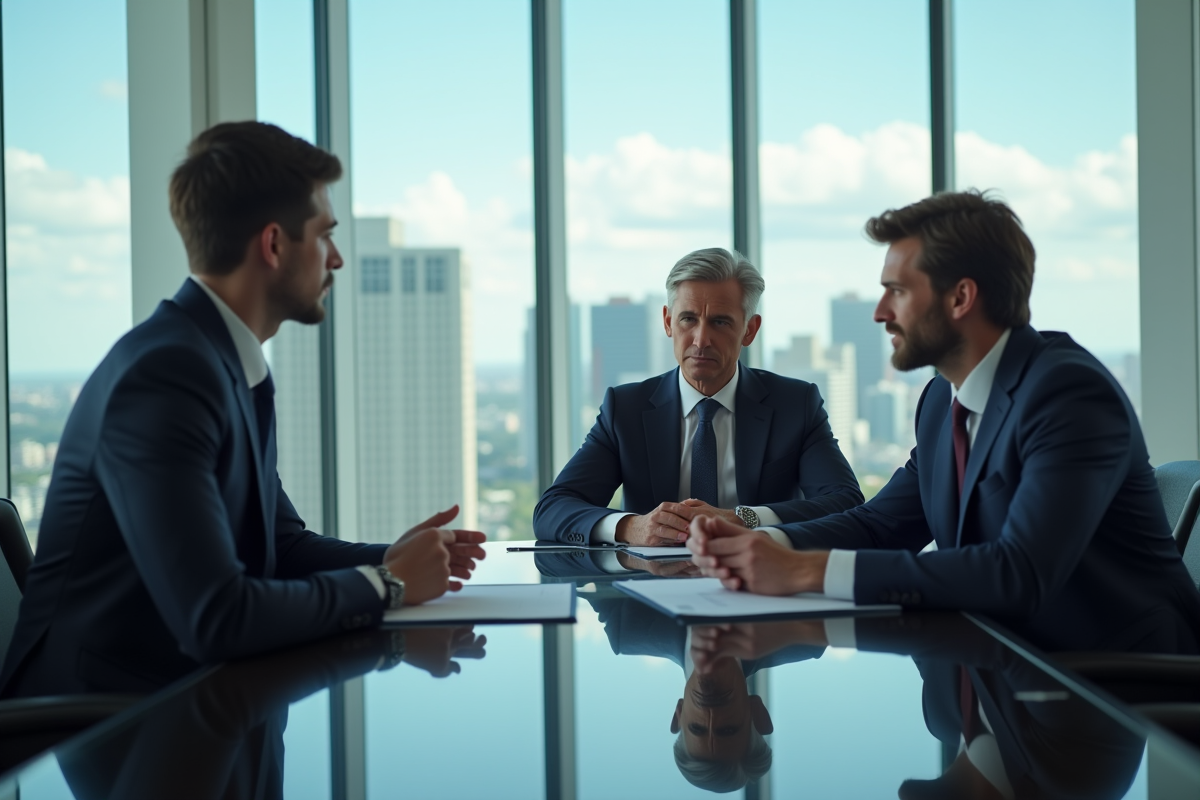 Mentor professionnel en réunion avec étudiant dans un bureau